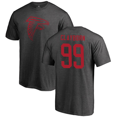 Atlanta Falcons Men Ash Adrian Clayborn One Color NFL Football #99 T Shirt